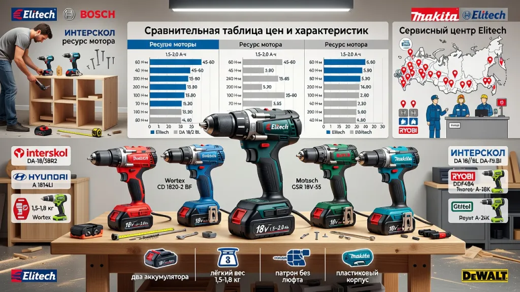 Шуруповёрт Elitech или альтернативы: что выбрать для дома